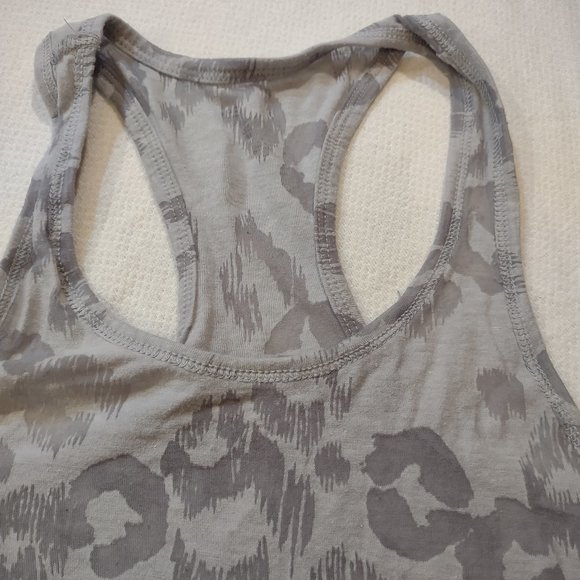 EXPRESS INTIMATES SHEER GRAY WITH SMUDGY LIP PRINTS RACERBACK TOP - Picture 2 of 3